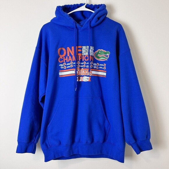 Florida Gators Hoodie Sweatshirt ESPN Adult Large Blue Pullover 2006 Champions - Picture 1 of 7